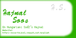 hajnal soos business card